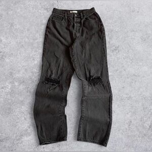 pacsun black distressed dad jeans | size 28
